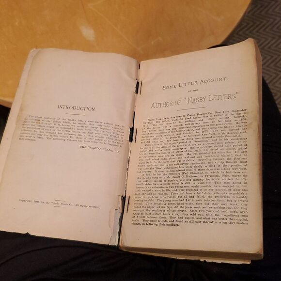 The Nasby Letters" were a series of satirical writings by David Ross Locke 1893 - Picture 7 of 13